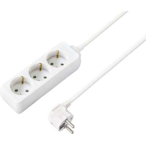 Sygonix SY-4890980 Multipresa Bianco Schuko 1 pz.