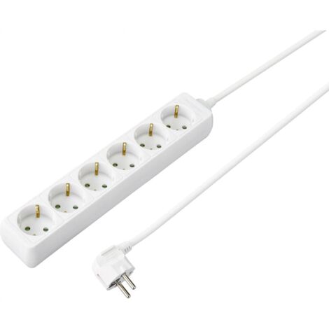 Sygonix SY-4890994 Multipresa Bianco Schuko 1 pz.