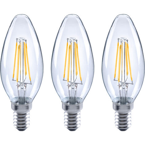 Sygonix SY-4945174 LED EEK E (A - G) E14 Kerzenform 4 W = 40 W Warmweiß (Ø x H) 35 mm x 100 mm  3 St