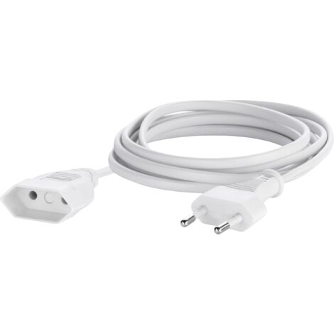 Sygonix SY-5042684 alimentation Rallonge 2.5 A blanc 2.00 m H03VVH2-F 2X 0,75 mm² S592152