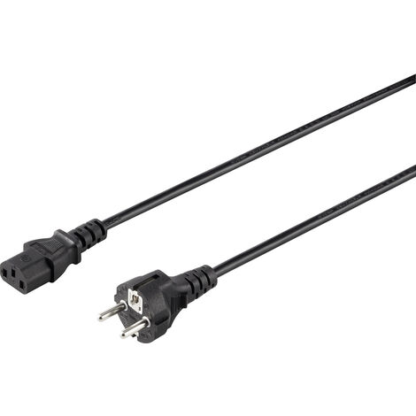 Sygonix SY-5042692 Kaltgeräte Anschlusskabel  Schwarz 2.00 m