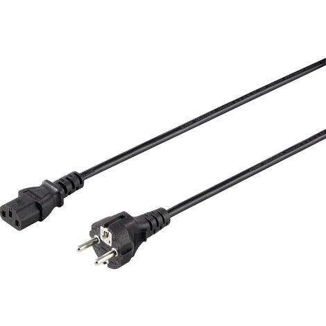 Sygonix SY-5042694 Kaltgeräte Anschlusskabel  Schwarz 1.50 m