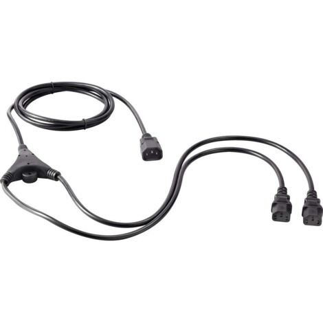 Sygonix SY-5042698 appareils IEC Câble Y noir 2.35 m S592102