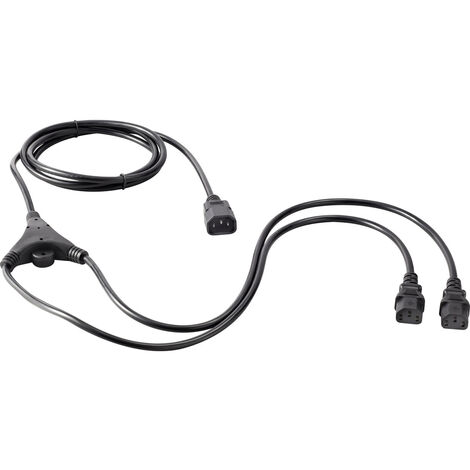 Sygonix SY-5042698 Kaltgeräte Y-Kabel  Schwarz 2.35 m