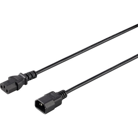 Sygonix SY-5042704 Kaltgeräte Verlängerungskabel  Schwarz 1.50 m