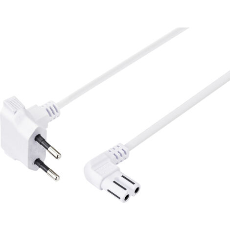 Sygonix SY-5043434 Strom Netzkabel  Weiß 1.50 m