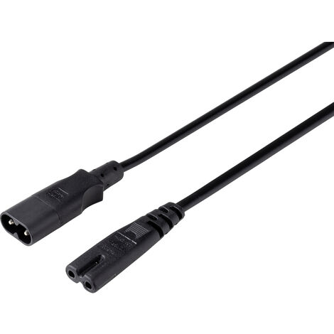 Sygonix SY-5043436 Strom Verlängerungskabel  Schwarz 2.00 m