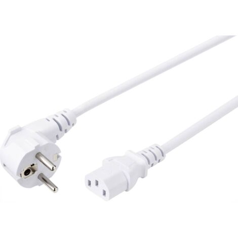 Sygonix SY-5043438 appareils IEC Câble de raccordement blanc 5.00 m S594902