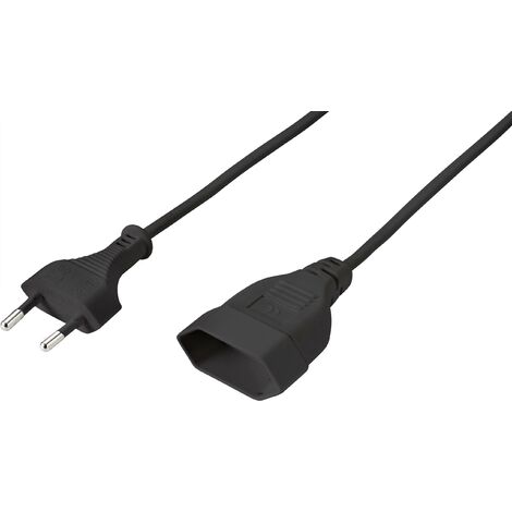 Sygonix SY-5044230 alimentation Rallonge noir 0.20 m H03VVH2-F 2X 0,75 mm² S559932
