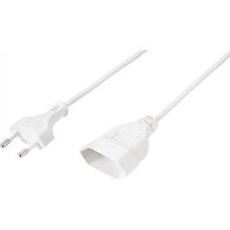 Sygonix SY-5044232 alimentation Rallonge blanc 0.20 m H03VVH2-F 2X 0,75 mm² S559982