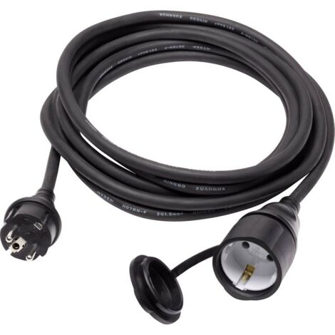 Sygonix SY-5044438 Alimentazione Prolunga 16 A Nero 3.00 m H07RN-F 3G 1,5 mm²