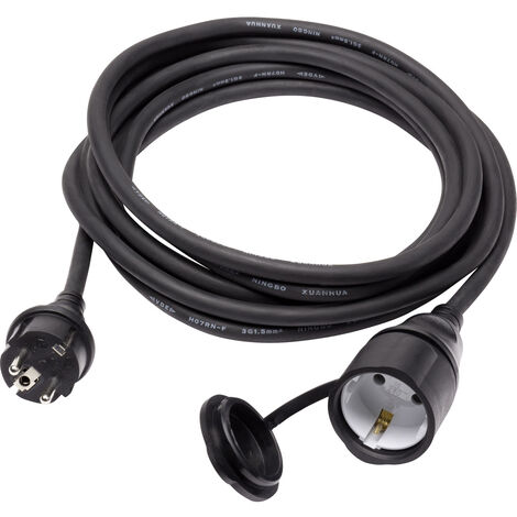 Sygonix SY-5044438 Strom Verlängerungskabel  16 A Schwarz 3.00 m H07RN-F 3G 1,5 mm²