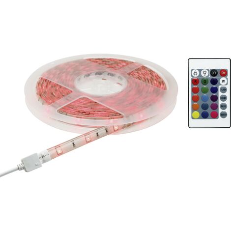 Sygonix SY-5224780 Ruban LED (Base) avec connecteur mâle 230 V 3 m RVB 1 pc(s) X952072