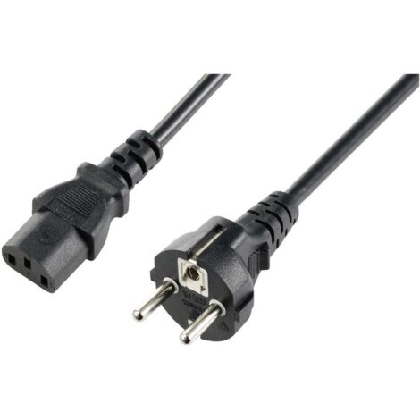 Sygonix SY-5243880 appareils IEC Câble de raccordement noir 2.50 m câble spiralé X590172