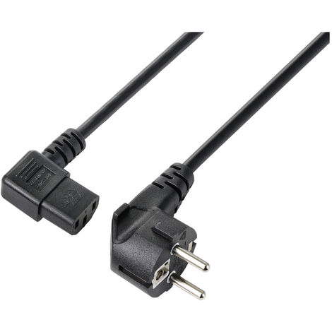 Sygonix SY-5243884 Kaltgeräte Anschlusskabel  Schwarz 5.00 m