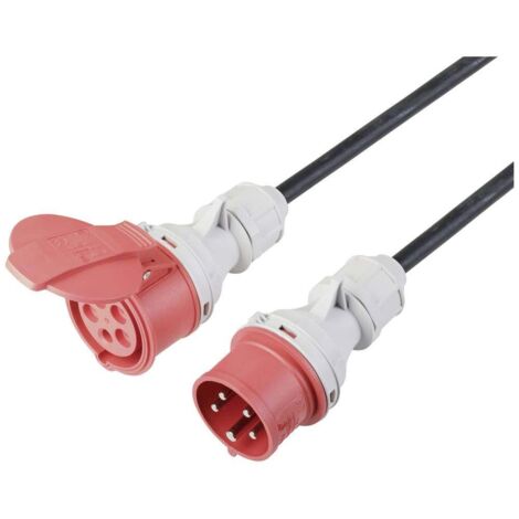 SYGONIX SY-5244050 ALIMENTATION RALLONGE 16 A NOIR 10 M RÉSISTANT AUX INTEMPÉRIES, ADAPTÉ POUR UNE UTILISATION EXTÉRIEURE