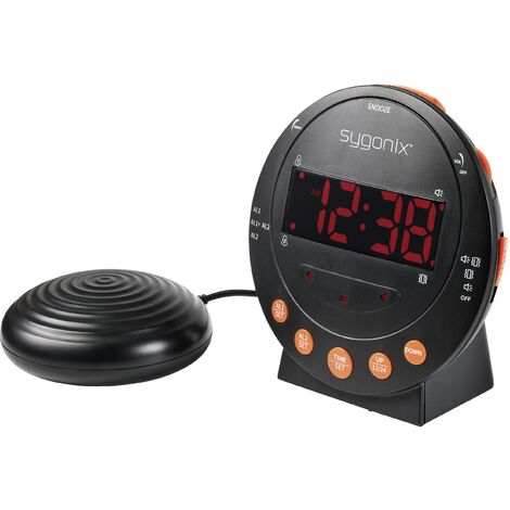 Sygonix SY-5266562 électronique Réveil noir Fluorescent chiffres 2 minuteries X225692
