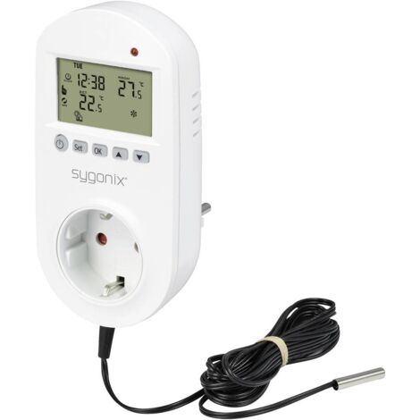 Sygonix SY-5372566 Termostato universale Spina intermedia Settimanale 1 pz.
