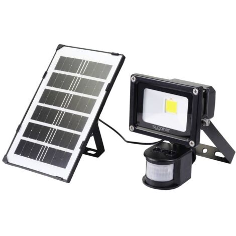 SYGONIX SY-5461108 SPOT SOLAIRE AVEC DÉTECTEUR DE MOUVEMENTS 10 W BLANC NOIR