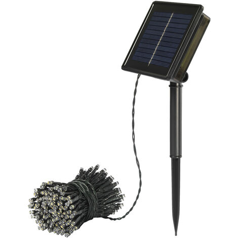 Sygonix SY-5596928 Solar-Lichterkette LED Schwarz, Standard-Grün (seidenmatt)