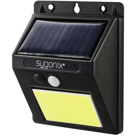 Sygonix  SY-5626572 Solar-Wandstrahler mit Bewegungsmelder  LED LED fest eingebaut 0.5 W Schwarz