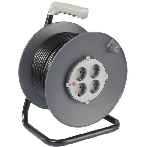 Sygonix SY-5655926 Avvolgicavo 25 m Nero Spina schuko