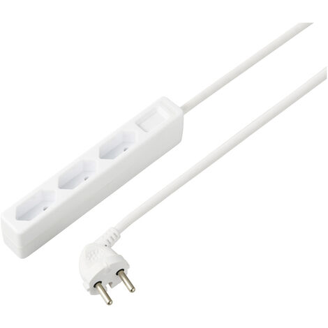 Sygonix SY-5775148 Steckdosenleiste 3fach Weiß Eurostecker 1 St.