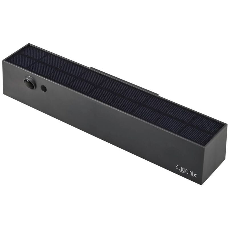SY-5801968 Applique solaire extérieure avec détecteur de mouvement led led intégrée 1.5 w anthracite-gris - Sygonix