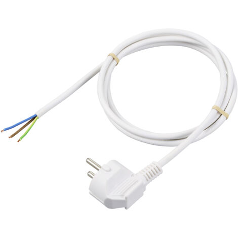 Sygonix SY-6408152 Strom Netzkabel  Weiß 1.50 m