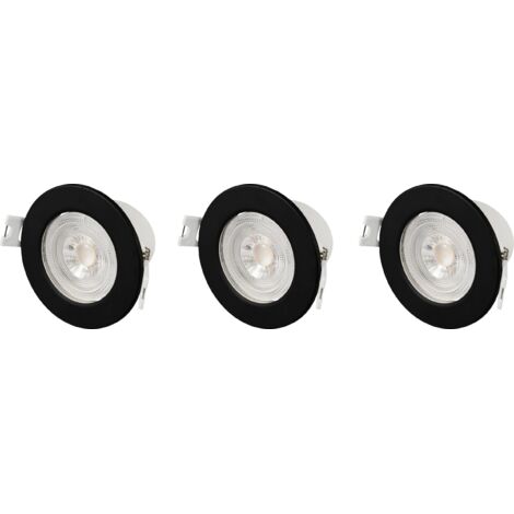 Sygonix SY-6418010 Luminaire à LED encastrable jeu de 3 LED LED 5.5 W noir A707733