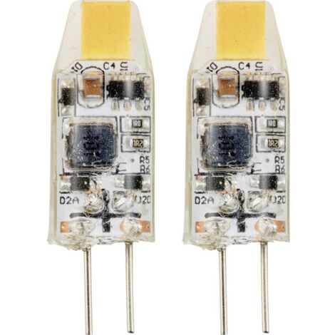 Sygonix SY-6442038 LED CEE F (A - G) G4 1 W = 10 W blanc chaud (Ø x L) 10 mm x 30 mm 2 pc(s) A597903