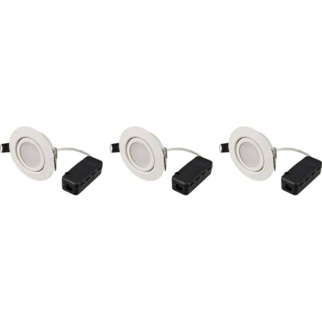 Sygonix SY-6610778 Luminaire à LED encastrable jeu de 3 CEE: F (A - G) LED 5.5 W blanc Y732603