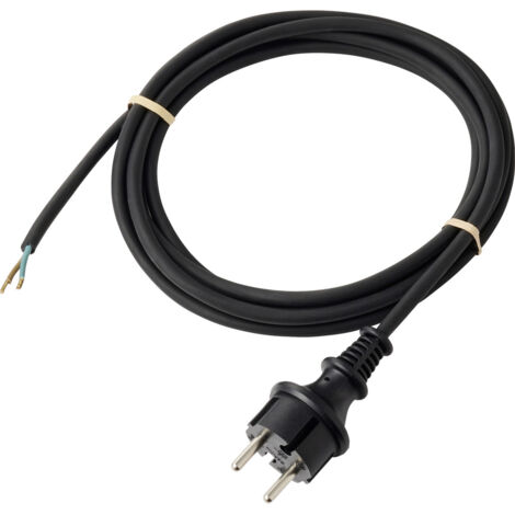Sygonix SY-6870672 Strom Anschlusskabel  Schwarz 3.00 m