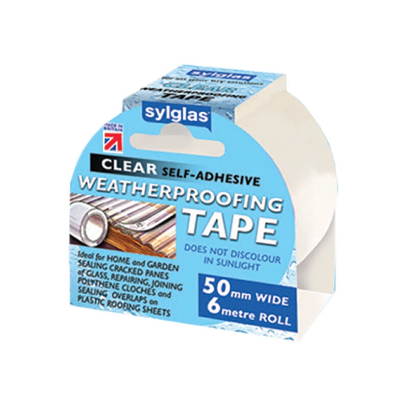 TBC - Clear Weatherproofing Tape 50mm x 6m Roll SYLWT506