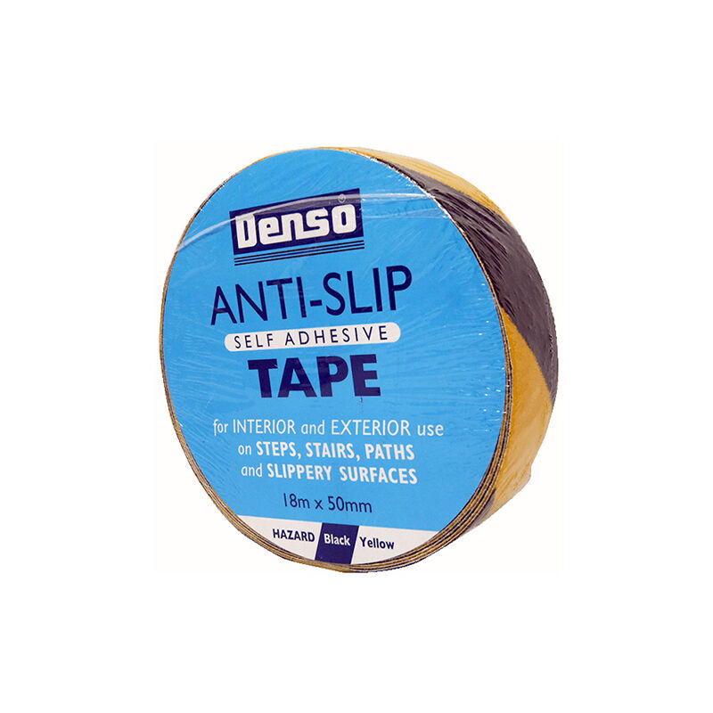 Anti-Slip Tape 50mm x 18m Black & Yellow Hazard SYLASTBLY18 - Sylglas