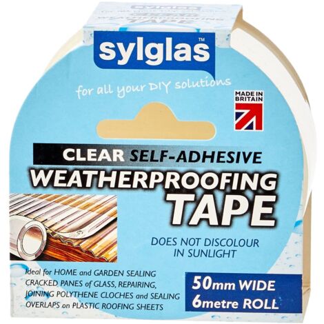 TBC Sylglas Weatherproofing Tape 50mm x 6m Clear