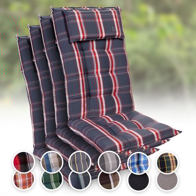 

Sylt Cojín acolchado Cojín de exterior para sillas con respaldo alto Almohada Poliéster 50x120x9cm