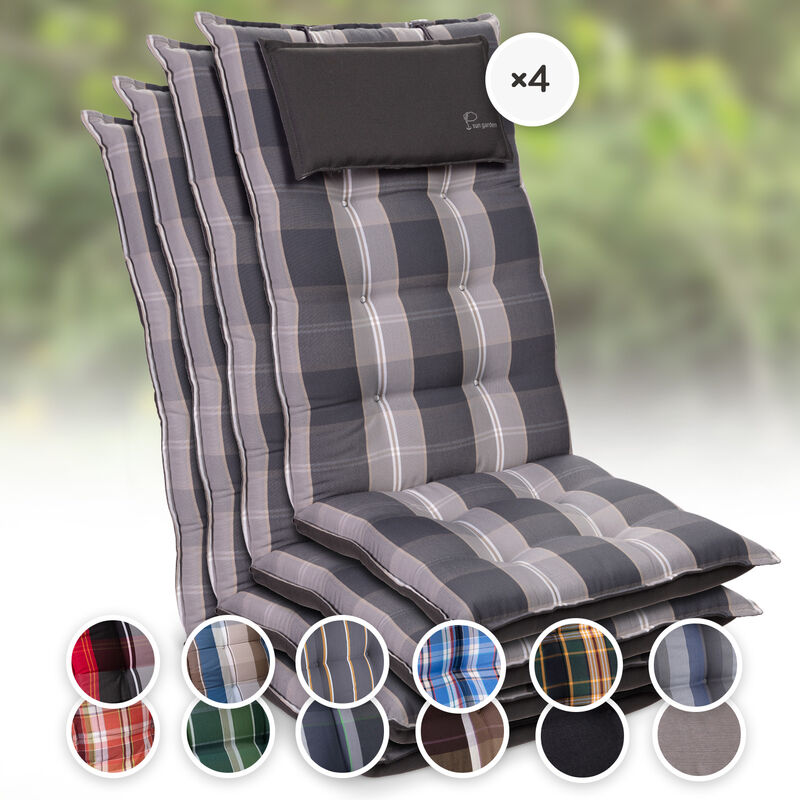 

Sylt Cojín acolchado Cojín de exterior para sillas con respaldo alto Almohada Poliéster 50x120x9cm