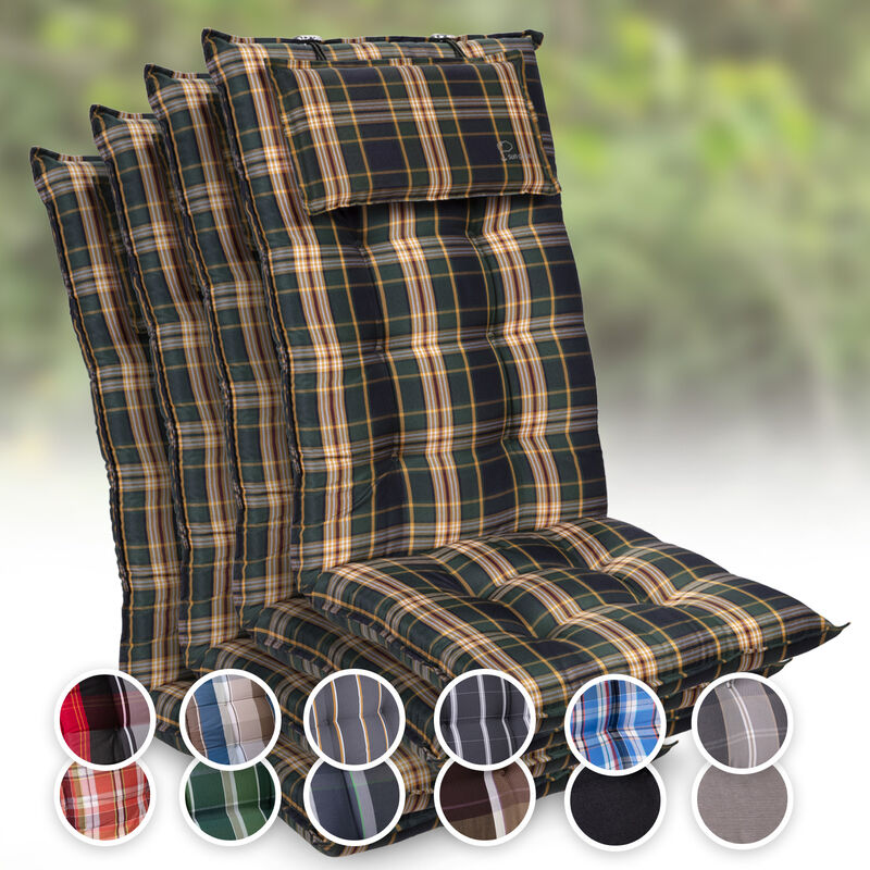 

Sylt Cojín acolchado Cojín de exterior para sillas con respaldo alto Almohada Poliéster 50x120x9cm