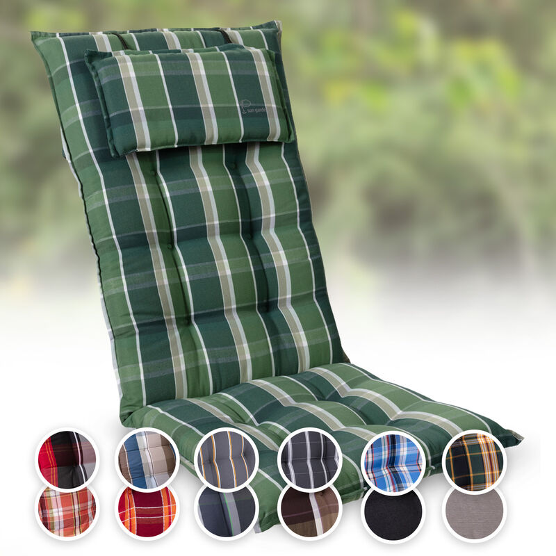 

Sylt Cojín acolchado Cojín de exterior para sillas con respaldo alto Almohada Poliéster 50x120x9cm