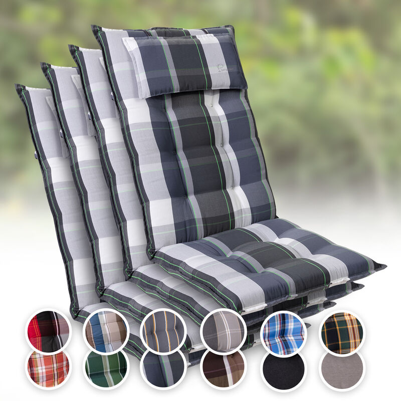 

Sylt Cojín acolchado Cojín de exterior para sillas con respaldo alto Almohada Poliéster 50x120x9cm