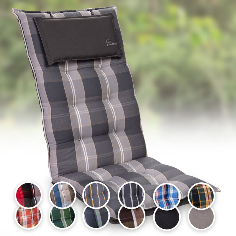 Sylt coussin de fauteuil appuie-tête pour dossier haut Polyester 50x120x9cm