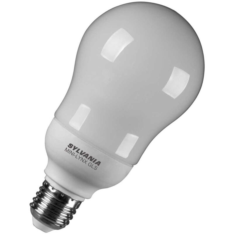 Image of Cfl Helix Spiral 20W ES-E27 Mini Lynx gls (85W Equivalent) 2700K Warm White Frosted 1200lm es Screw E27 - Sylvania