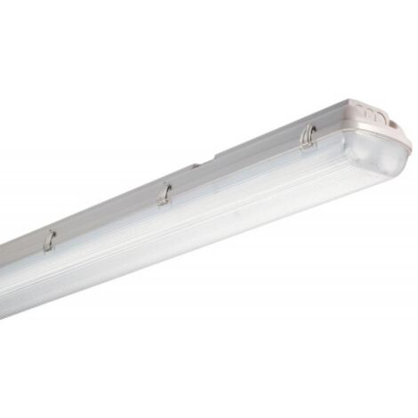 Sylvania – Réglette étanche fluo 2x28W – Polycarbonate IP66 – Dimensions 1277x110x100mm – Pour tubes T5 (non inclus) – Usage chantier et garage