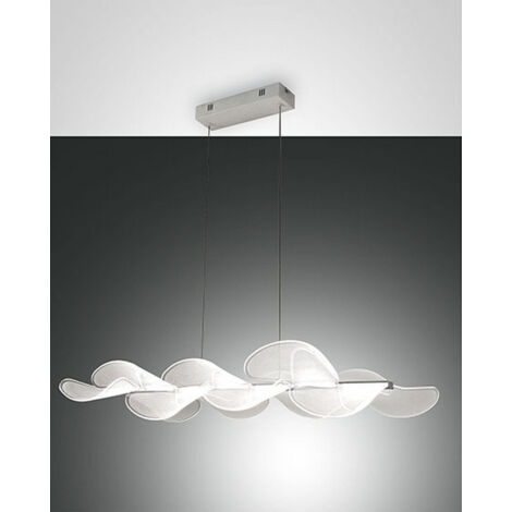 SYLVIE LAMPADARIO A SOSPENSIONE BIANCA L.78X37CM. A LED 3000K - 40W - 5400 lm DIMMERABILE