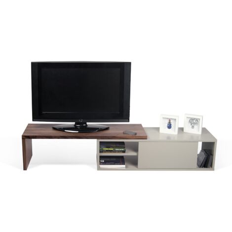 Symbiosis Move Mobile TV Noce e Grigio Tortora, 110x35x32 cm