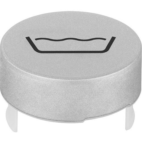 Symbole bouton-poussoir HG baignoire acier inoxydable mat