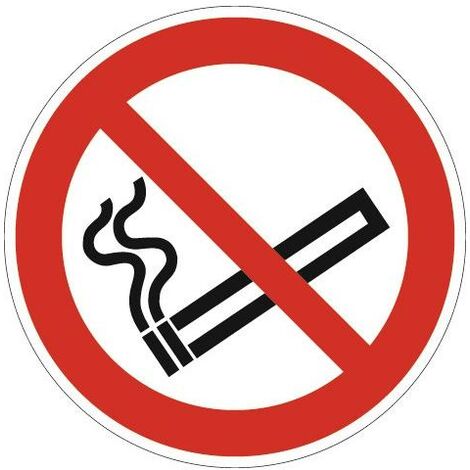 Symbole d’interdiction ASR A1.3/DIN EN ISO 7010 défense de fumer plastique