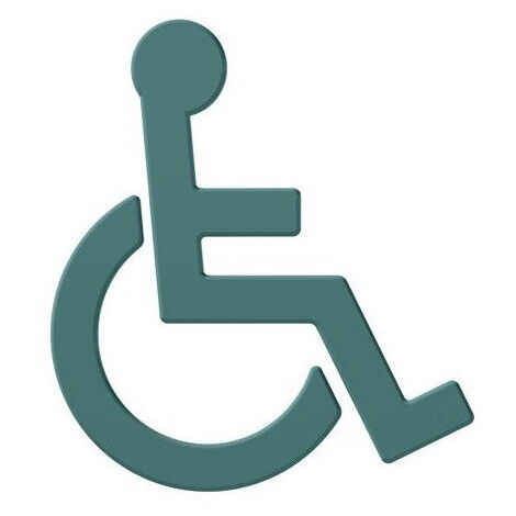 Symbole Fauteuil SERIE 801 autocollant. Polyamid bleu aqua