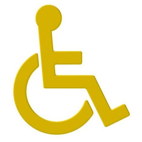 Symbole Fauteuil SERIE 801 autocollant. Polyamid jaune moutarde